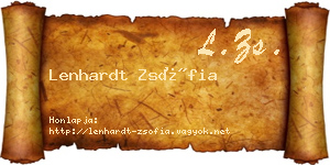 Lenhardt Zsófia névjegykártya